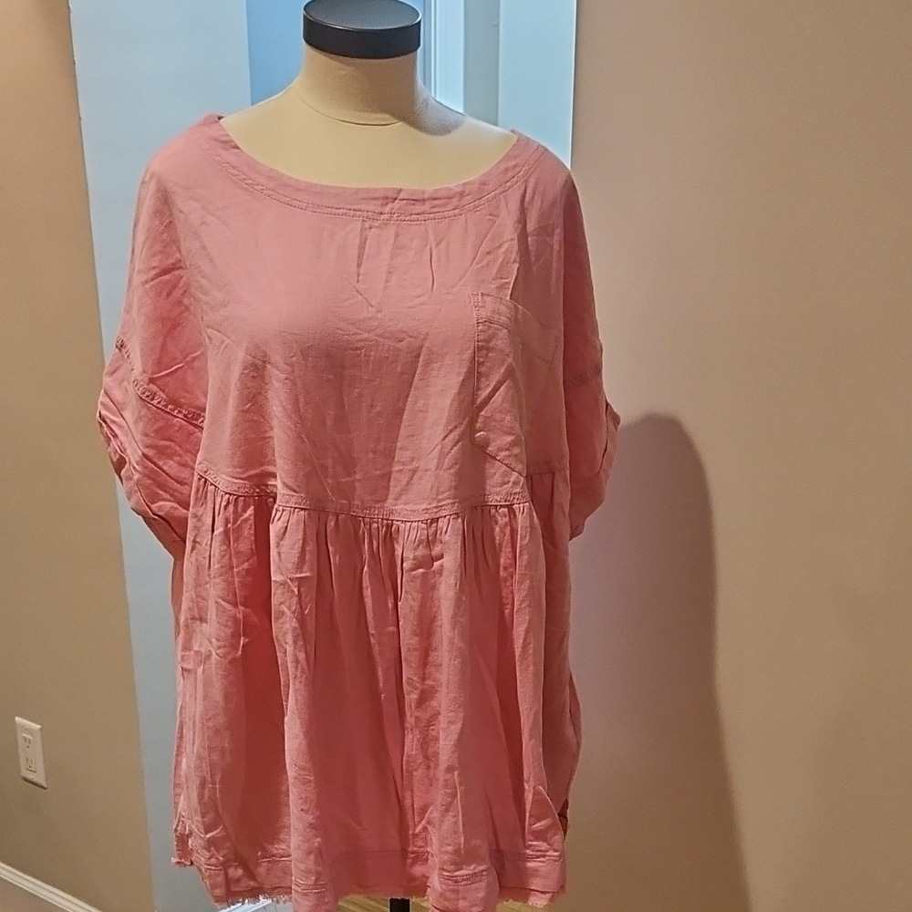 We The Free Pink Tunic Top